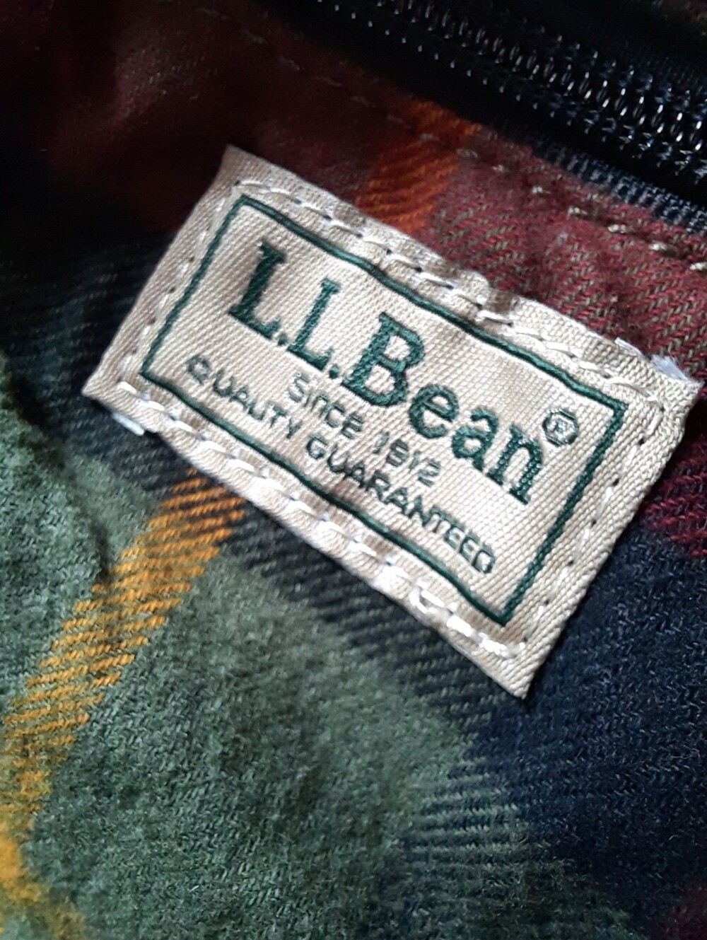 CBK Vtg LL Bean XL Sunwashed Canvas Field Tote Lined EUC Leather Slouchy Y2K - Picture 11 of 13
